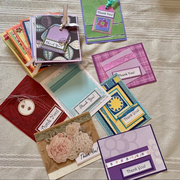 Other - 20 handmade randomly assorted Thank You postcards